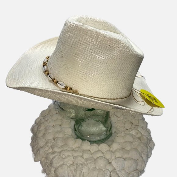 Classic Hat Co. White Straw 10gal Cowgirl Hat 60cm - Picture 10 of 15